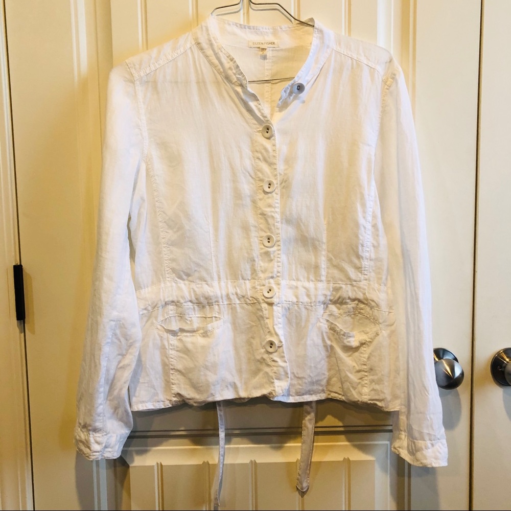 Eileen Fisher White Jacket / Top